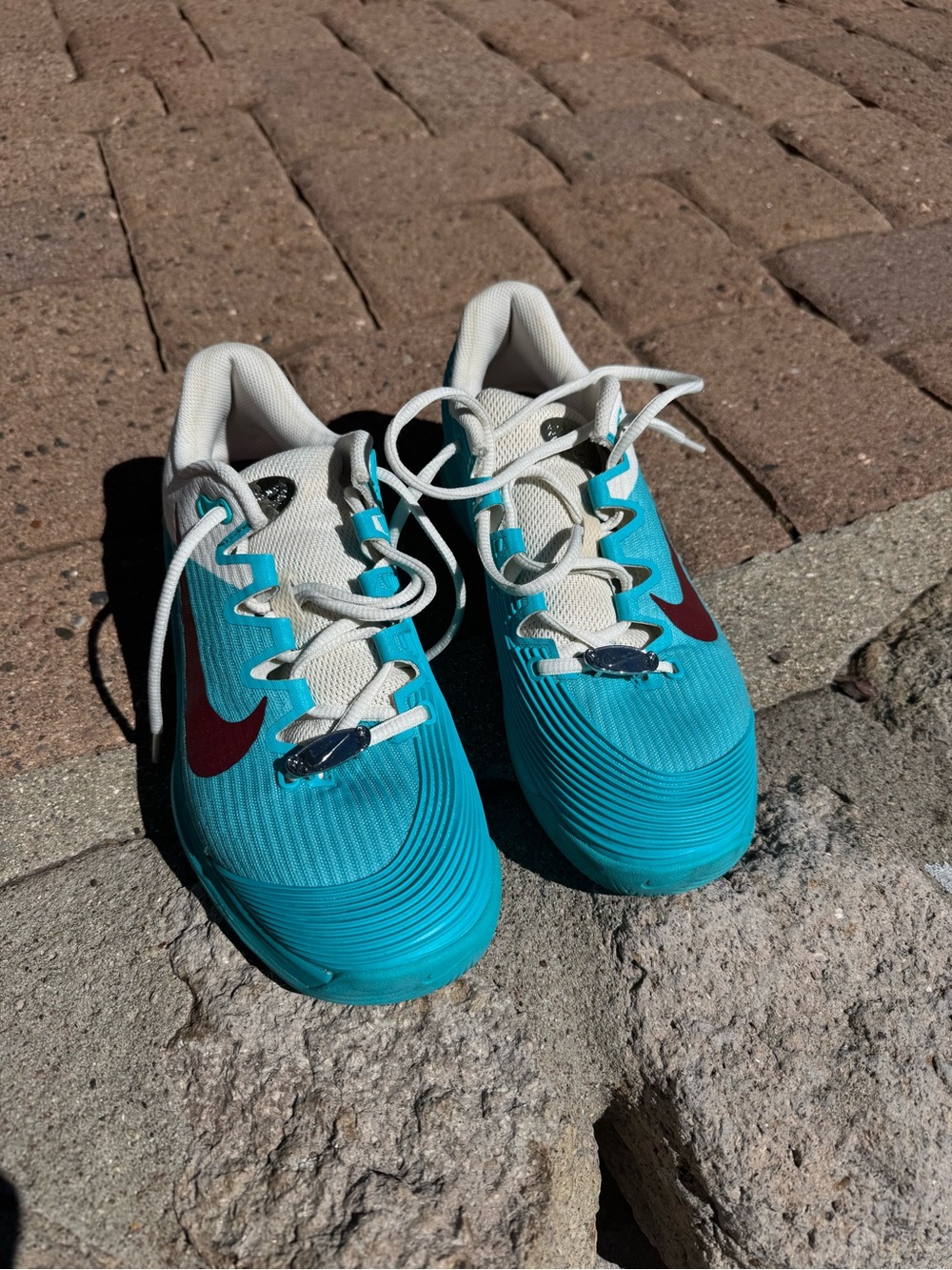 Nike Teal and Maroon Vapor 12